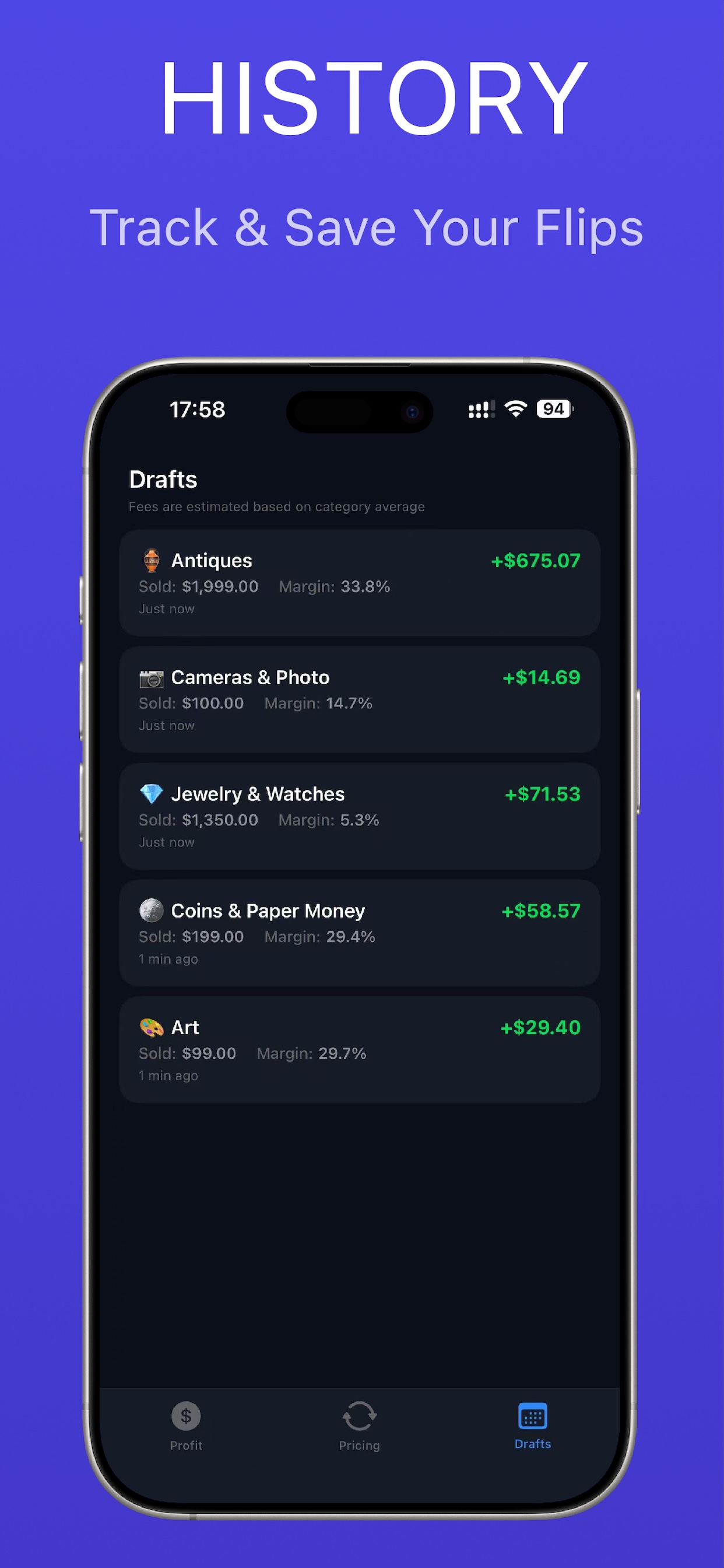 FeeWise app screenshot 5: Settings and preferences
